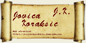 Jovica Koraksić vizit kartica